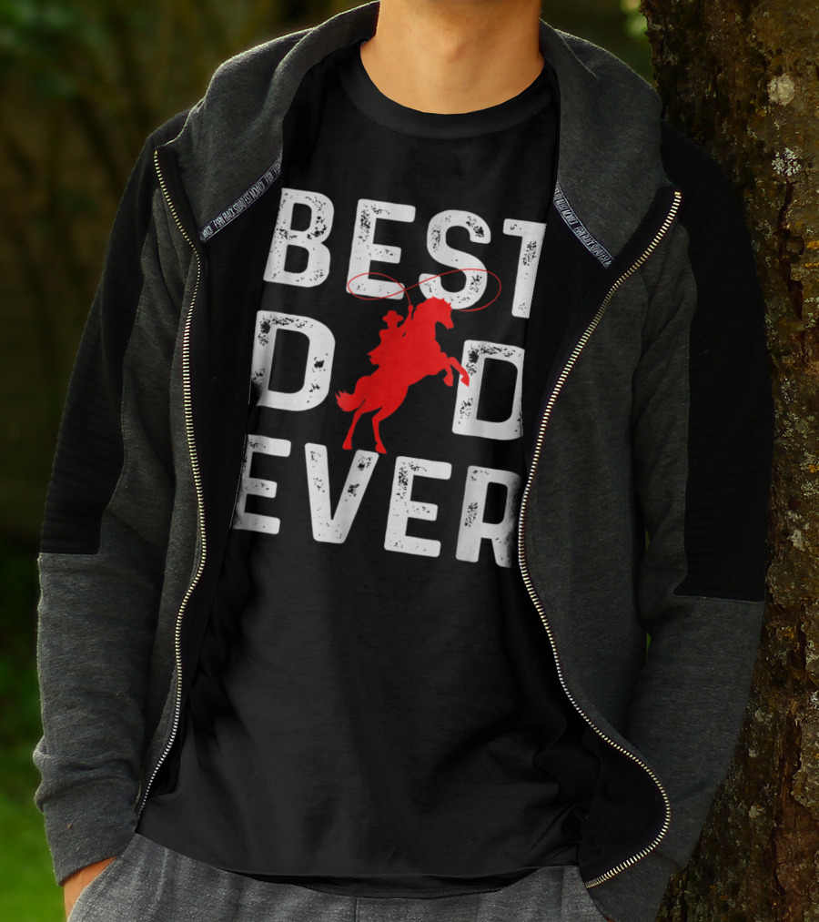Best Dad Ever Cowboy Rider Iconic T-Shirt