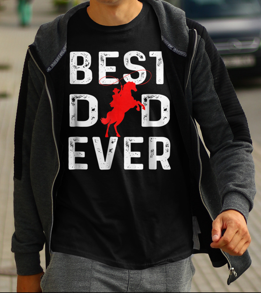 Best Dad Ever Cowboy Rider Iconic T-Shirt