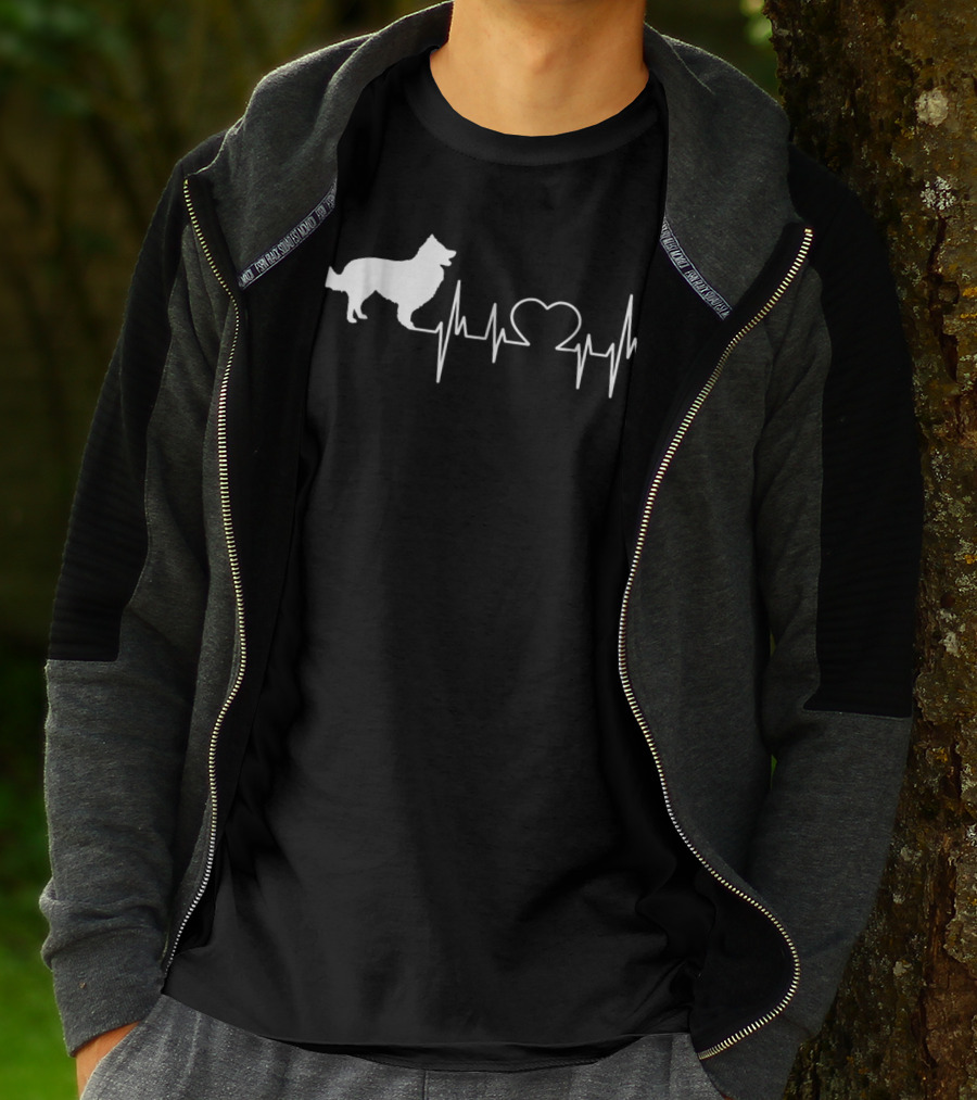 Border Collie Heartbeat Pulse T-Shirt