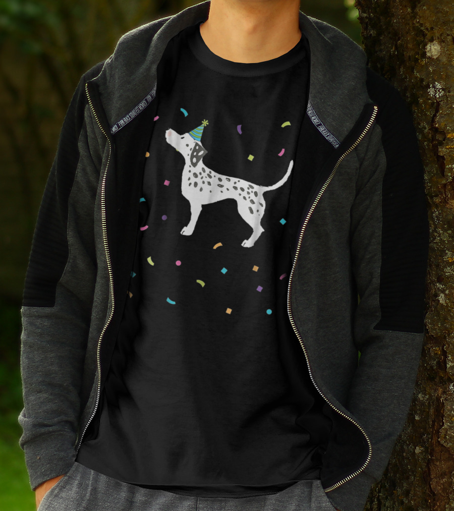 Cute Dalmatian Dog Dad Party T-Shirt