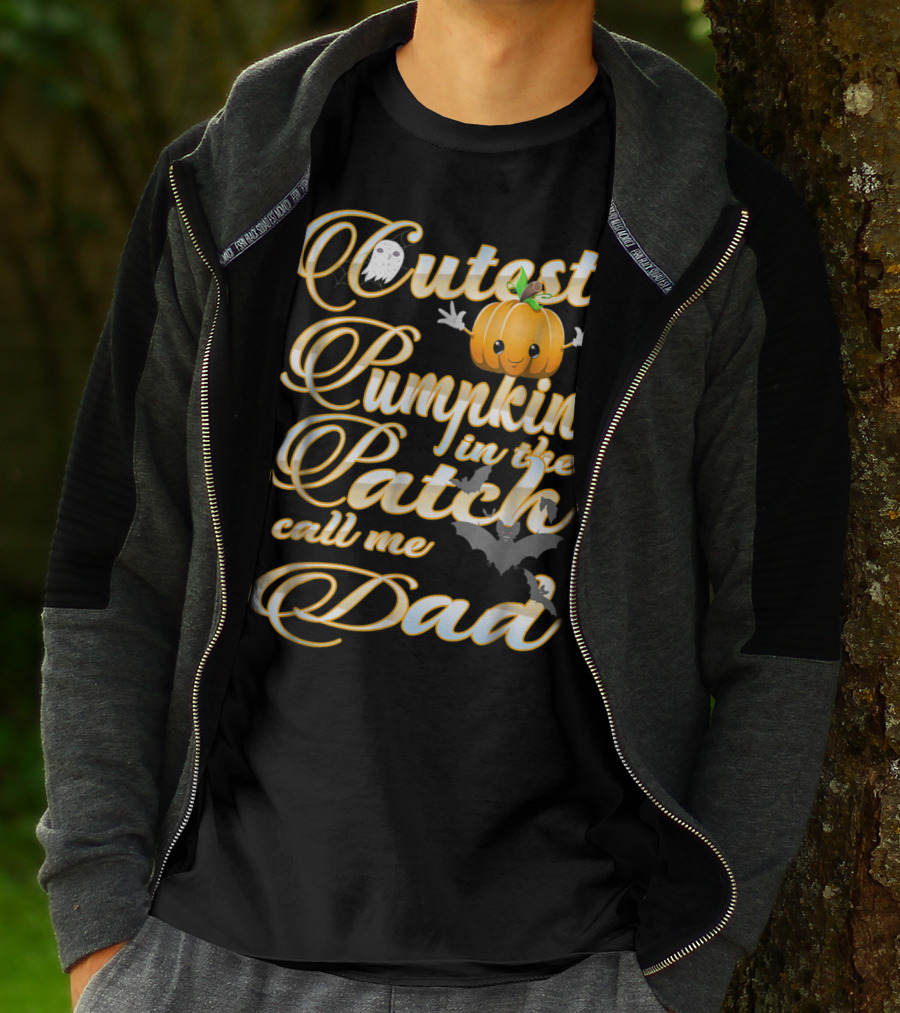 Cutest Pumpkin In The Patch Call Me Dad Halloween Costume 16 T-Shirt
