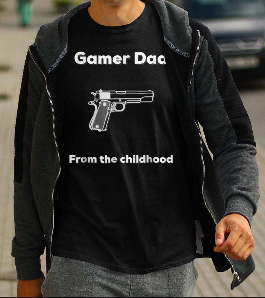 Gamer Dad From The Childhood Vintage Gun T-Shirt