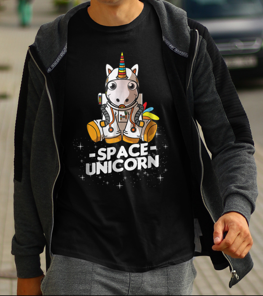 Space Unicorn Christmas Suit Dog Owner T-Shirt