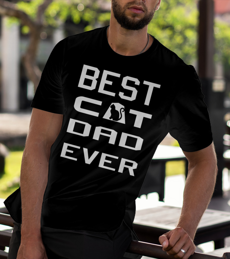 Best Cat Dad Ever Cool Funny Cat Owner T-Shirt