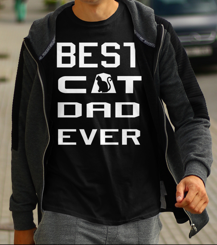 Best Cat Dad Ever Cool Funny Cat Owner T-Shirt
