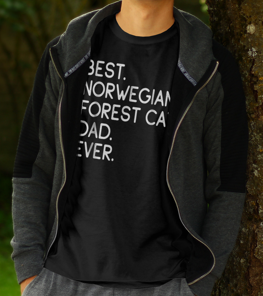 Best Norwegian Forest Cat Dad Ever Owner Lover33 T-Shirt
