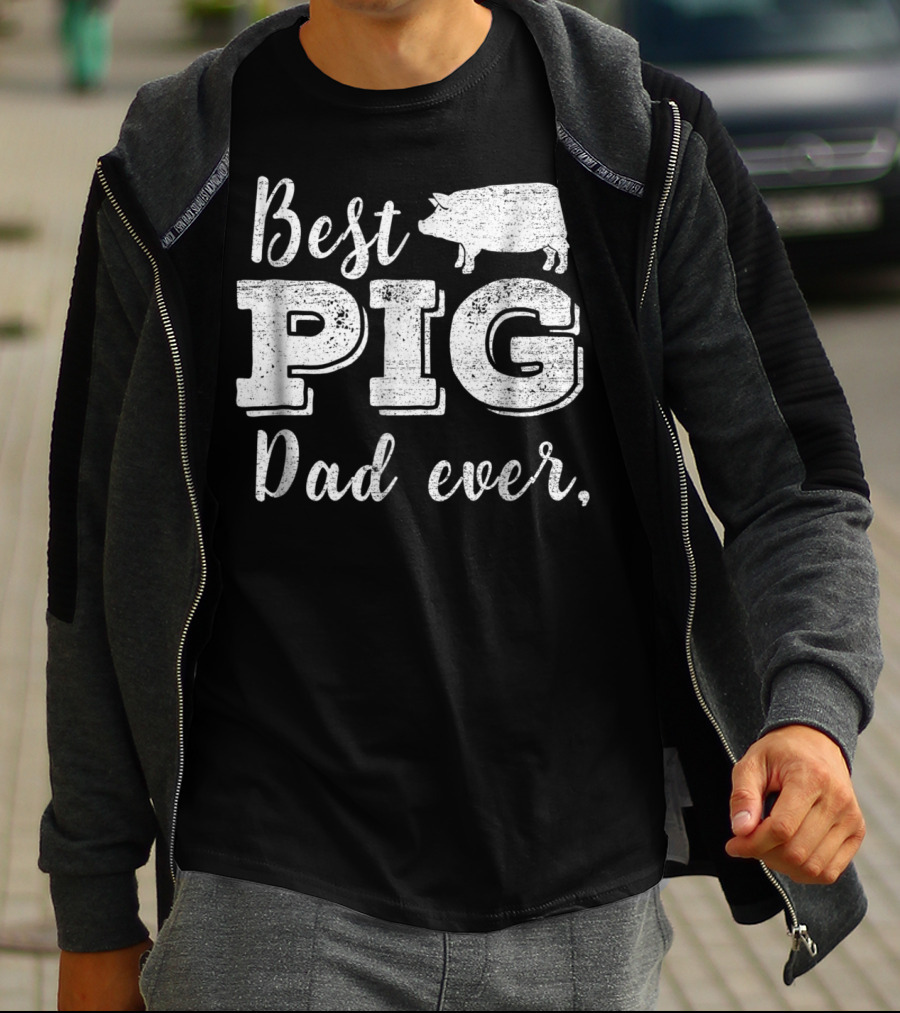 Best Pig Dad Ever Daddy Pig Pork Funny BBQ T-Shirt