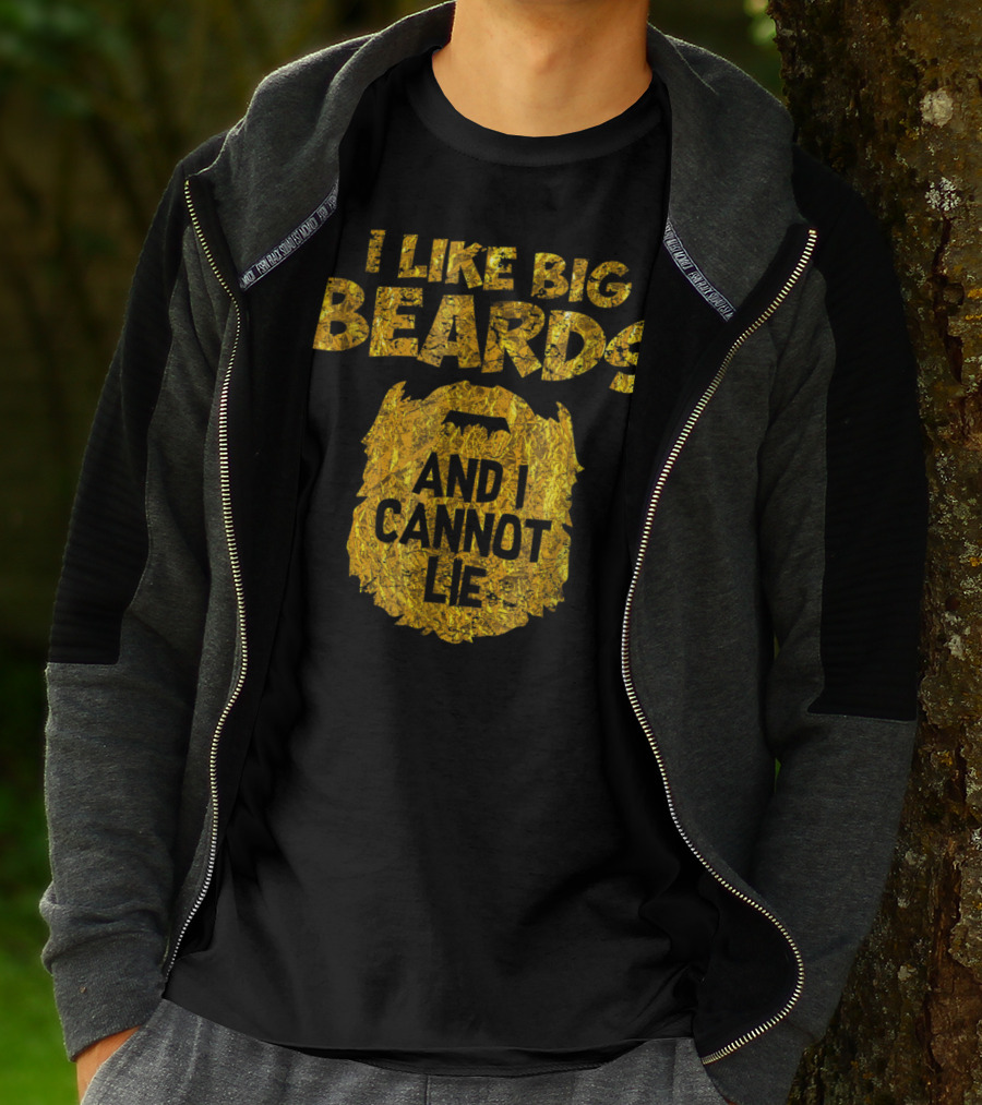 I Like Big Beards And I Cannot Lie Gold Foil T-Shirt