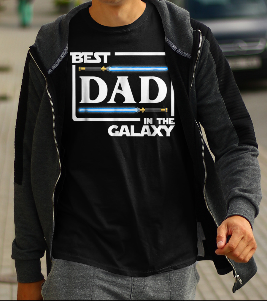 Best Dad In The Galaxy Lightsaber T-Shirt