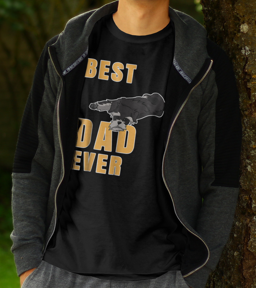 Best Dad Ever Miniature Schnauzer T-Shirt