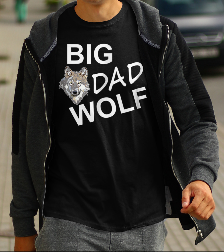 Big Dad Wolf Funny Wolf Face Big Dad Wolf T-Shirt