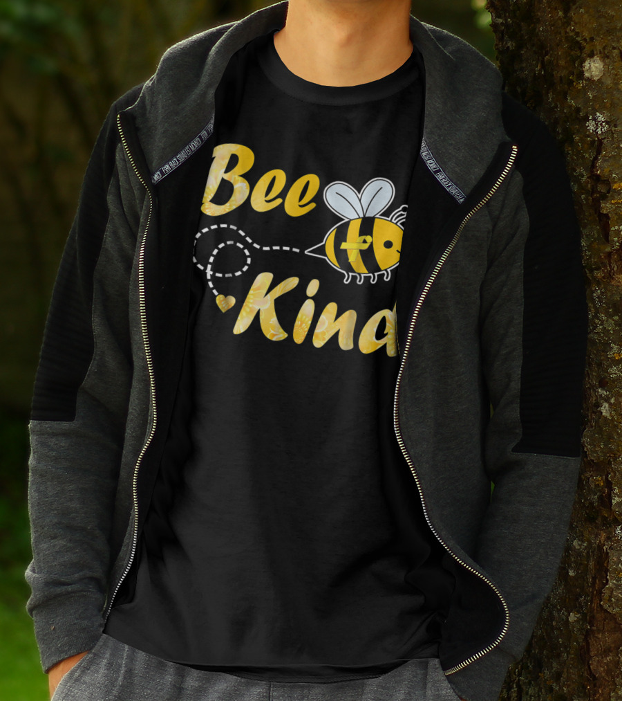 Bee Kind Childhood Cancer Gold Ribbon Warrior64 T-Shirt