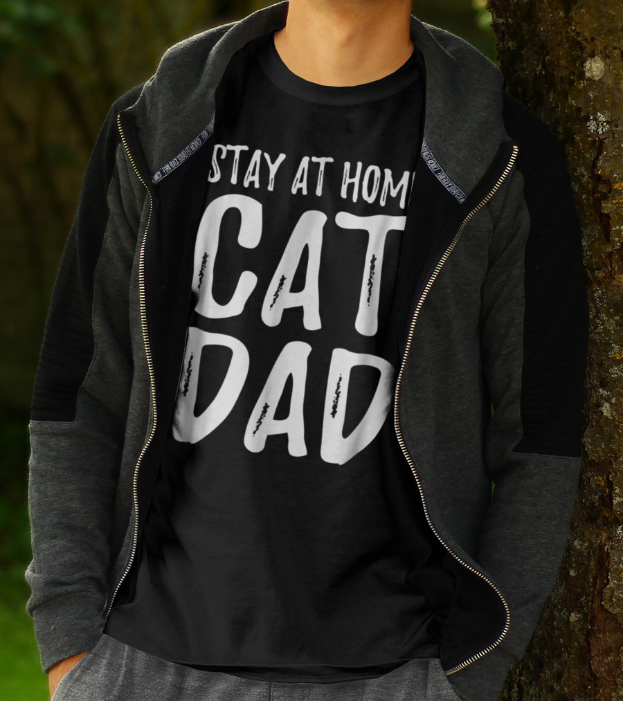 Stay At Home Cat Dad Cat Lover Dad 79 T-Shirt