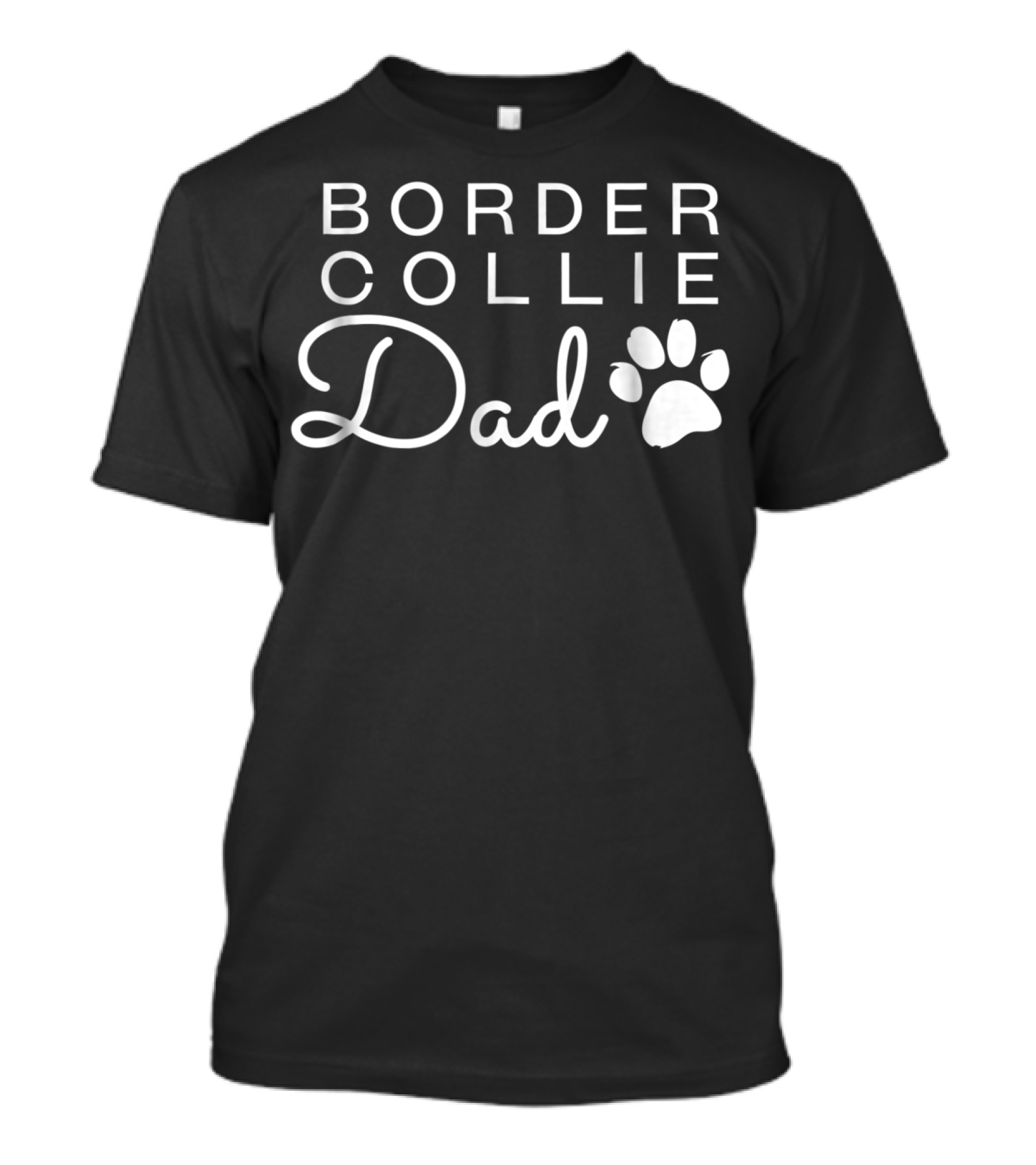 Border Collie Dad Paw Prints T-Shirt
