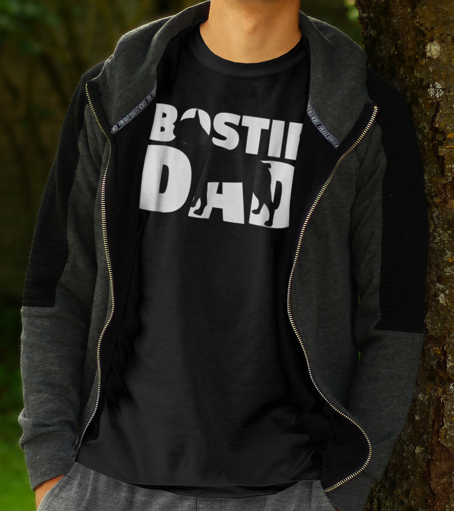 Bostie Dad Boston Terrier Father Dog Dad Tee45 T-Shirt