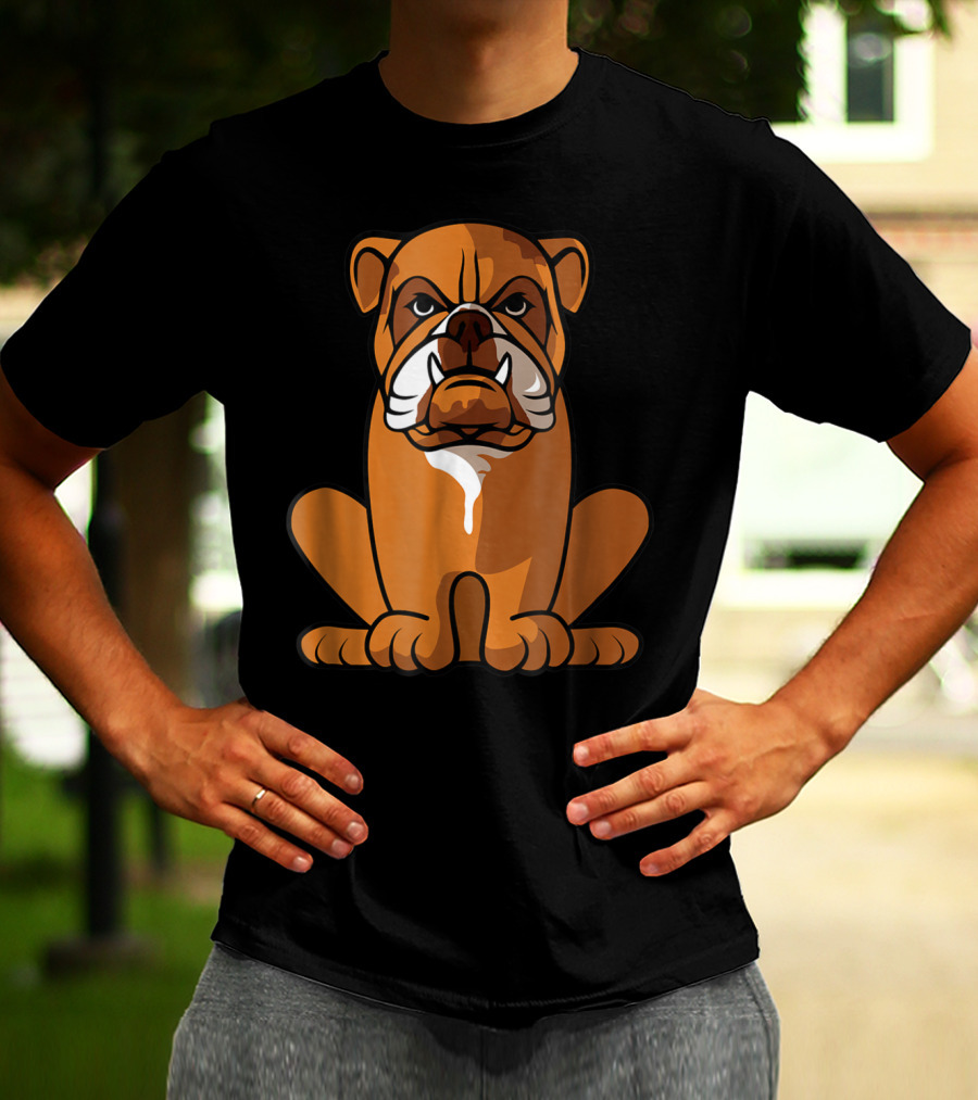 Bulldog Sitting And Waiting For The Holidays To Come T-Shirt