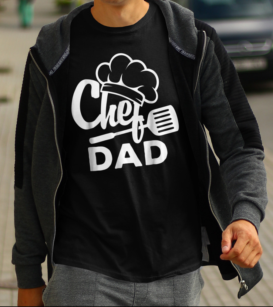 Chef Dad Cooking Hat And Spatula T-Shirt