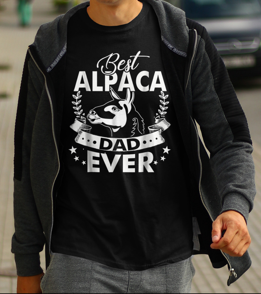 Best Alpaca Dad Ever Alpaca T-Shirt