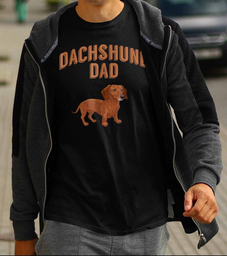 Dachshund Dad Dog Lovers20 Brown Sausage Dog T-Shirt