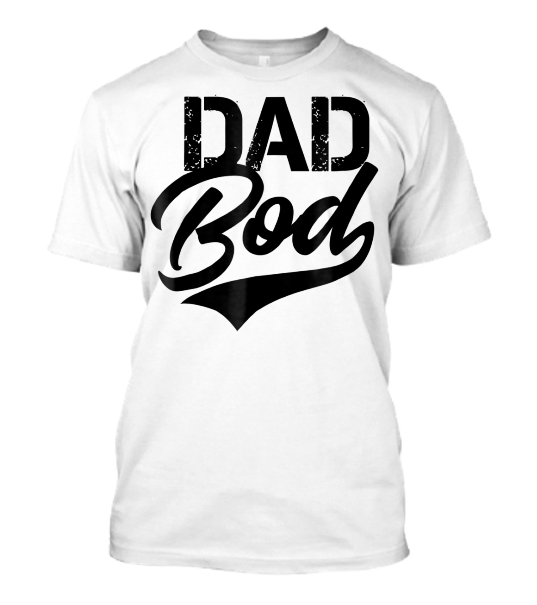 Dad Bod Classic Retro Swoosh Font T-Shirt
