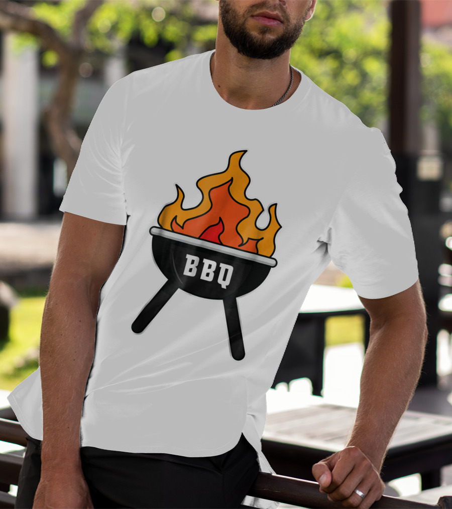 BBQ Pit Master Hot Flames Grilling Barbecue T-Shirt