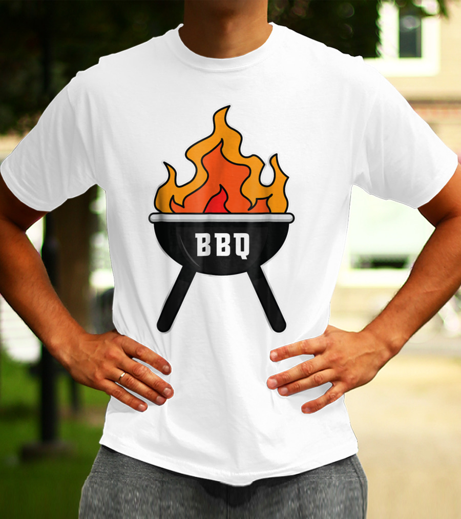 BBQ Pit Master Hot Flames Grilling Barbecue T-Shirt