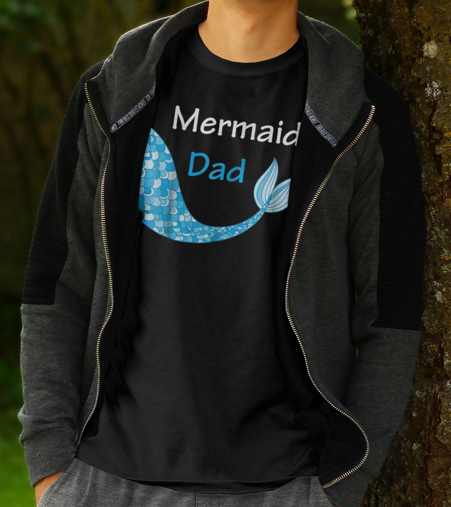 Mermaid Dad Birthday Mermaid T-Shirt