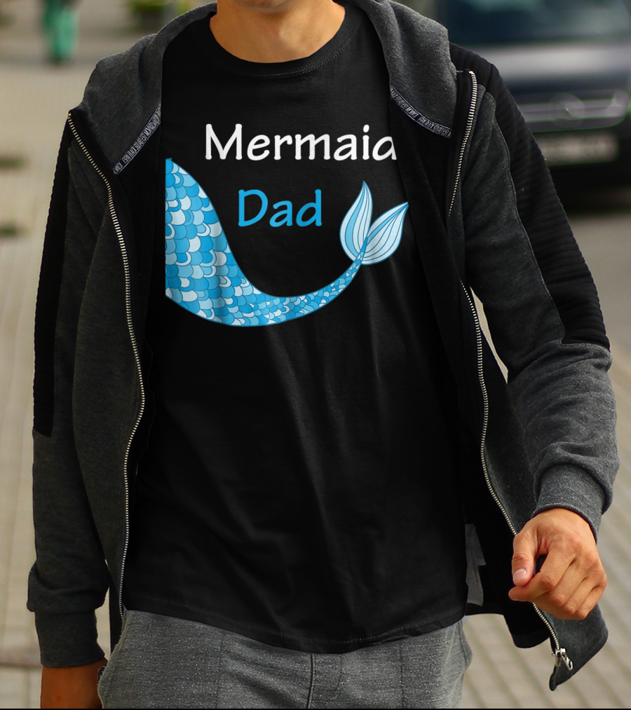 Mermaid Dad Birthday Mermaid T-Shirt