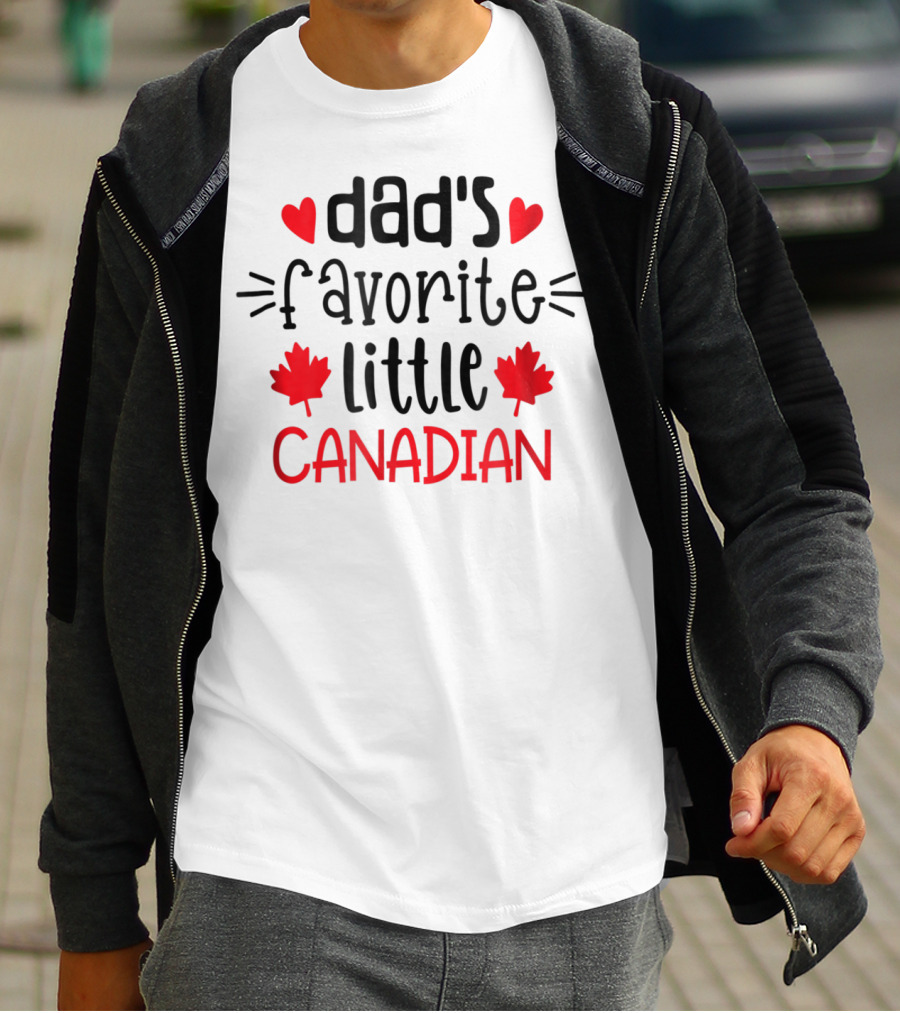 Dad's Favorite Little Canadian Boys Kids Canada Day T-Shirt