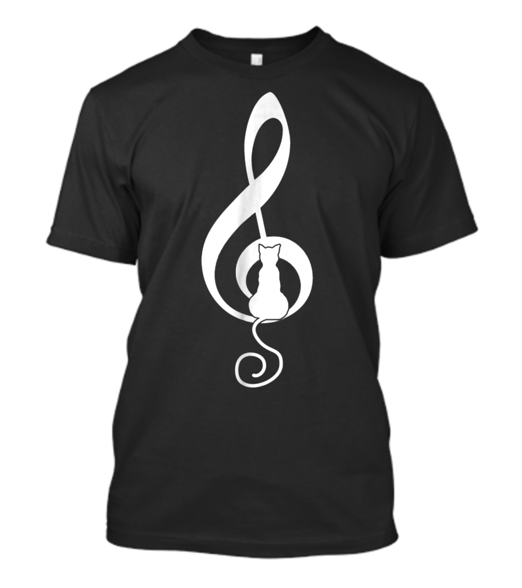 Cat Musical Gclef Music Lover Cat T-Shirt