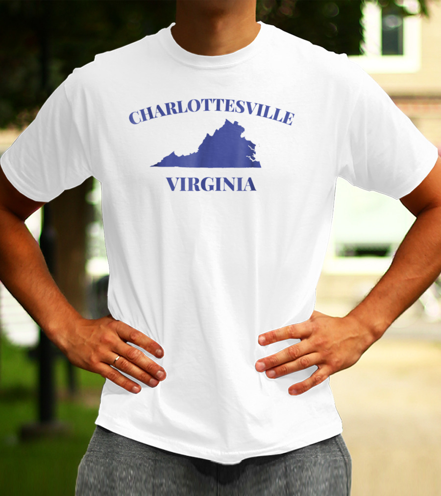 Charlottesville Virginia State Map Parent University USA87 T-Shirt