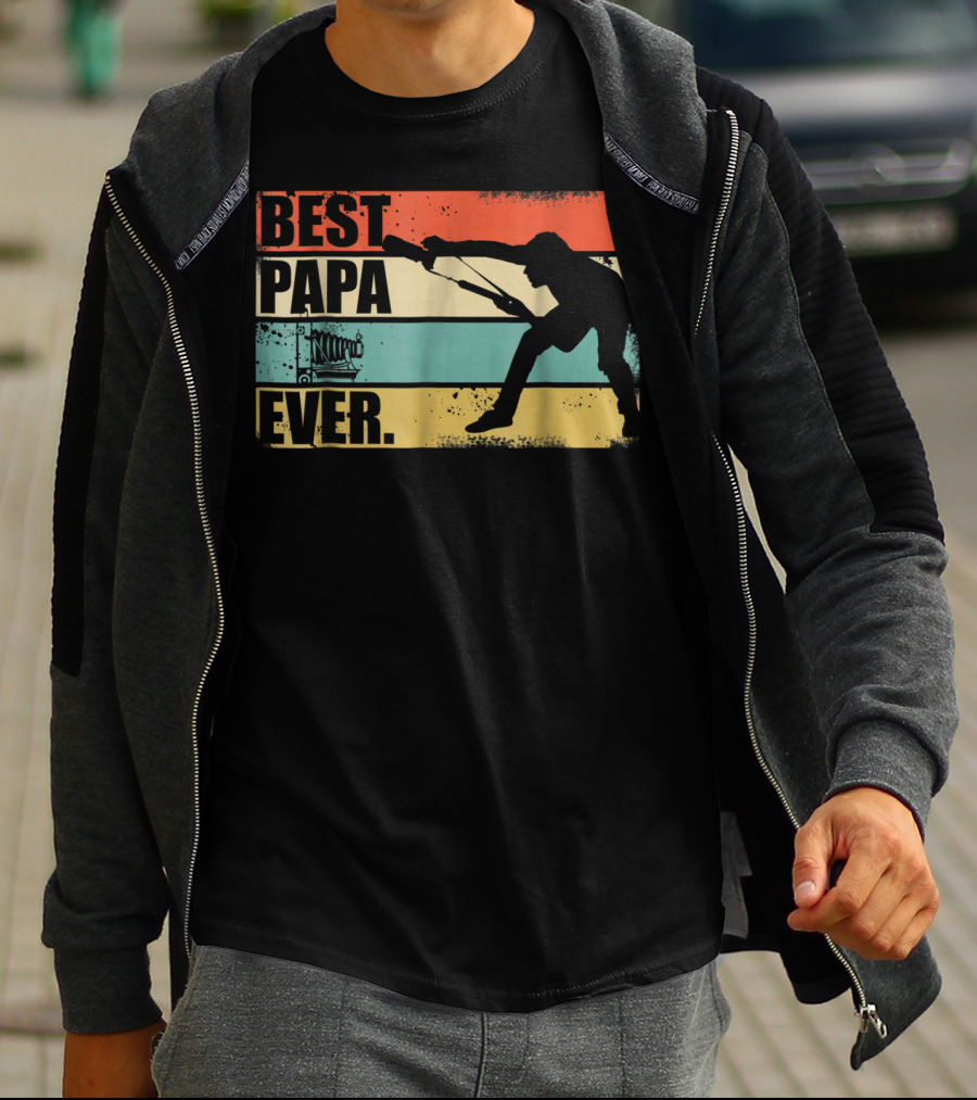 Best Papa Ever Retro Photographer T-Shirt