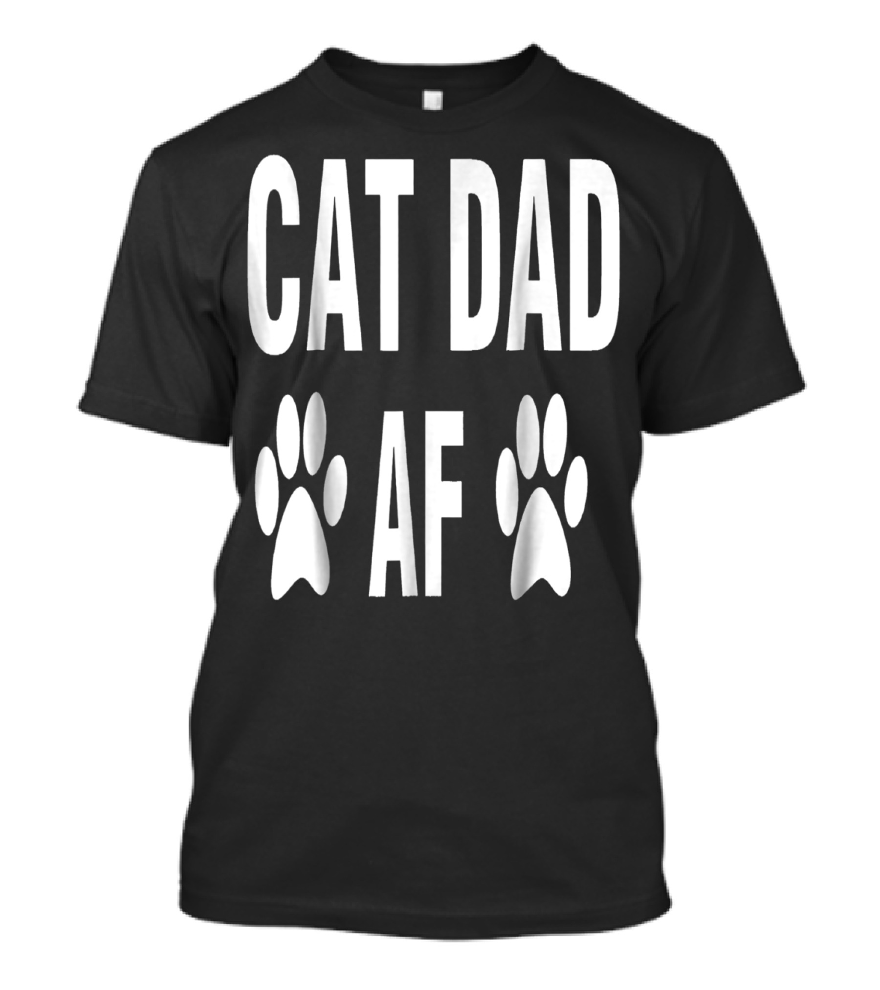 CAT DAD AF Paw Prints T-Shirt
