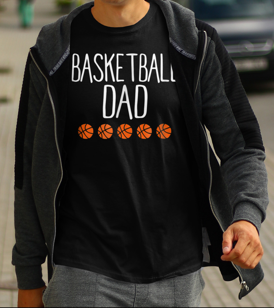 Basketball Dad Cute Sports Basketballs T-Shirt