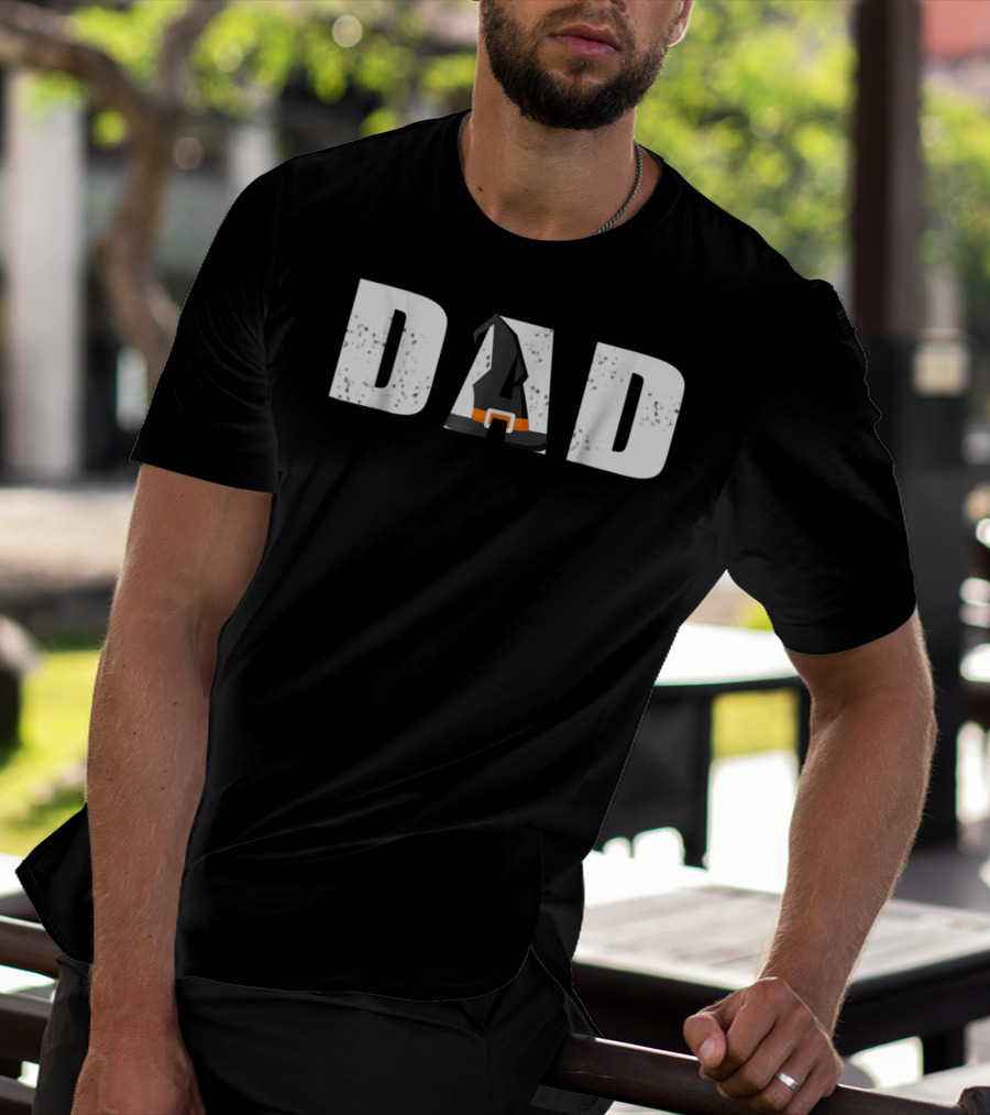 Dad Halloween Witch Hat Family T-Shirt