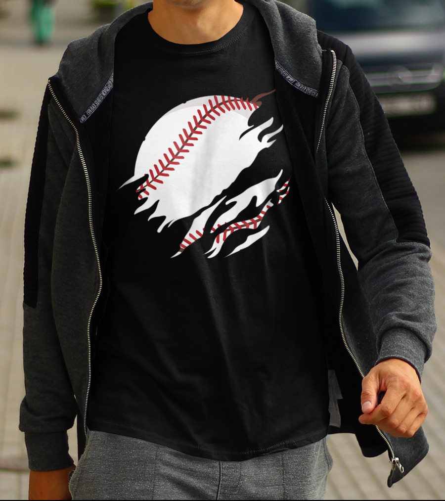 Baseball In Me Basketball Inside Me TSh36 Baseball Tears T-Shirt