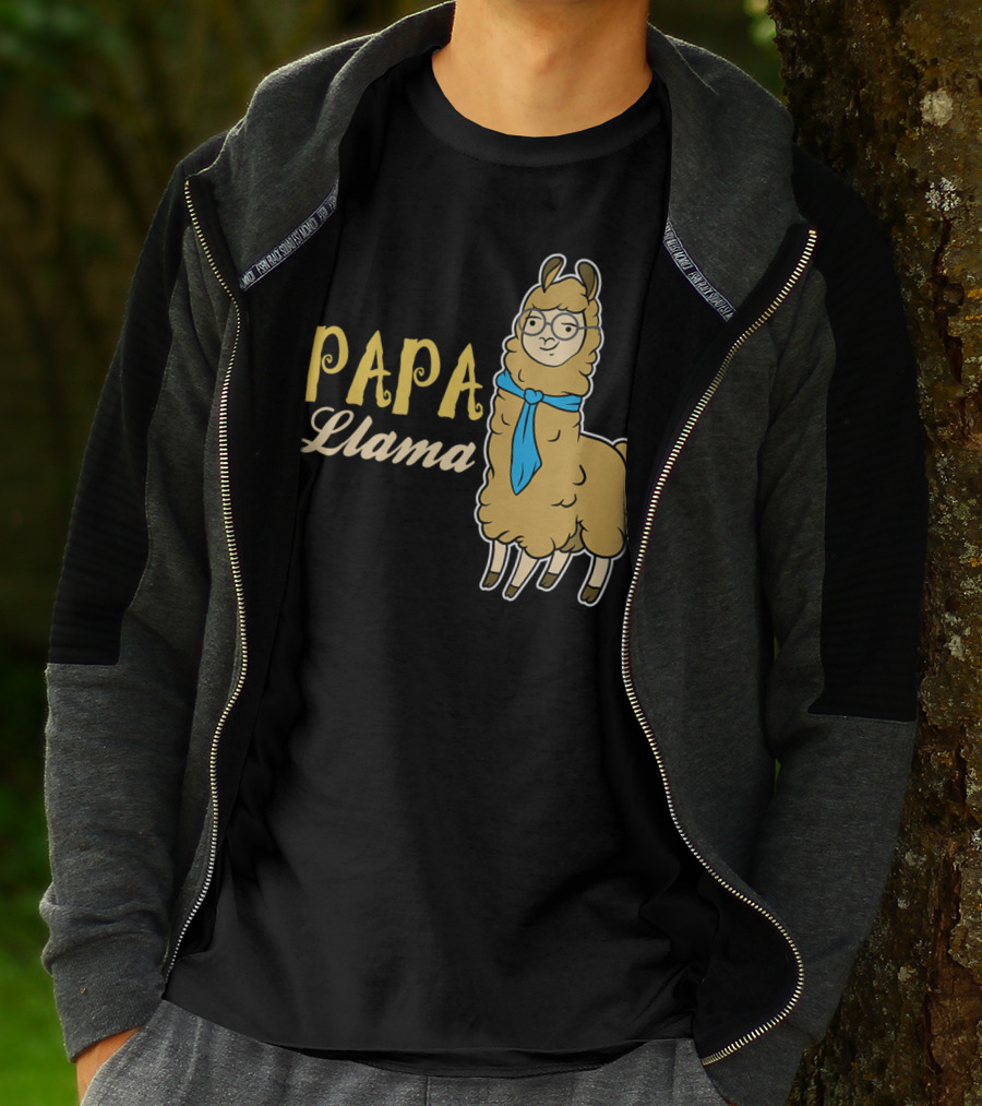 Papa Llama Cool Funny Dad Lover T-Shirt