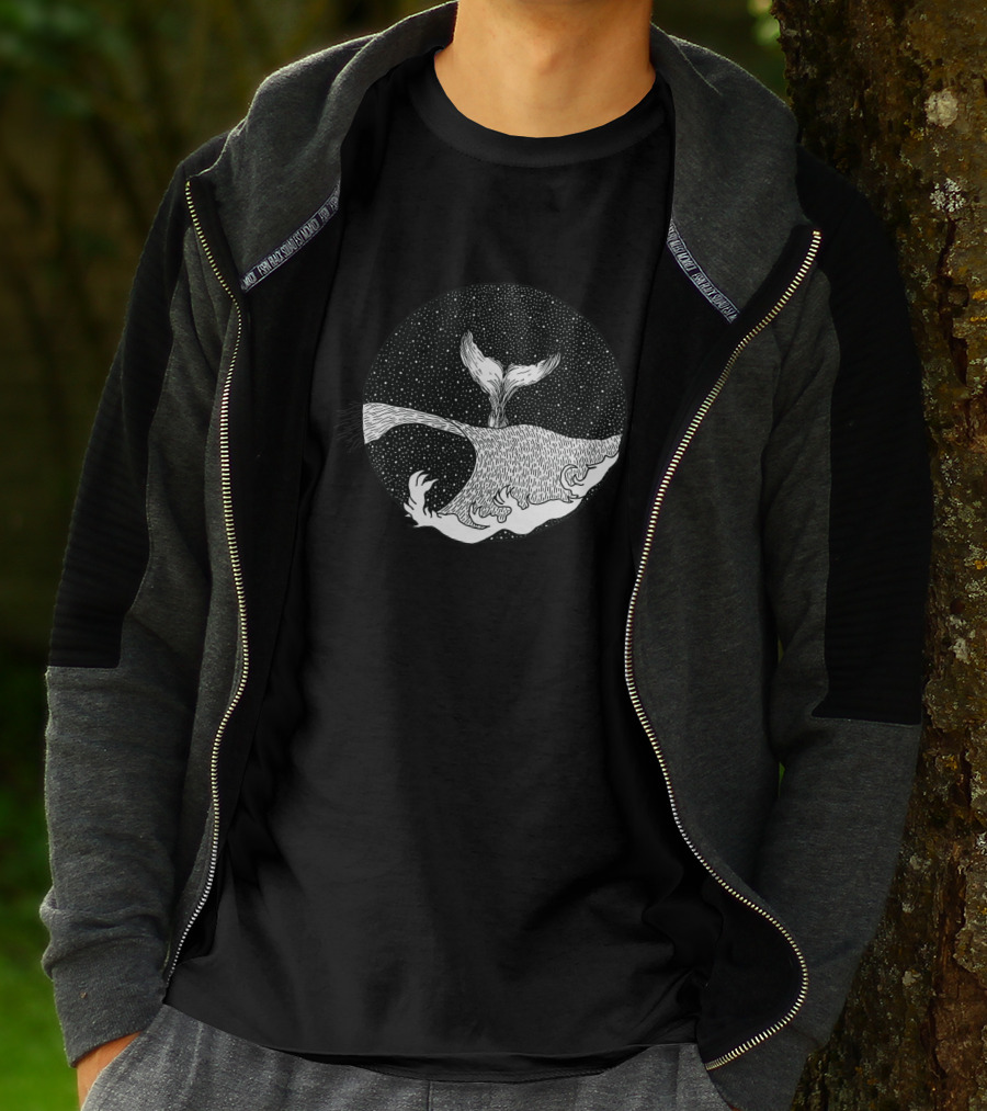 Ambition 1081216 Whale Tail Ocean Stars T-Shirt