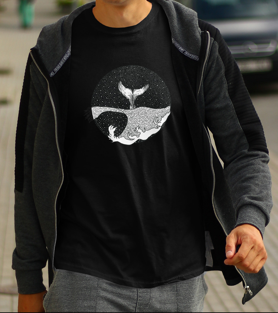 Ambition 1081216 Whale Tail Ocean Stars T-Shirt