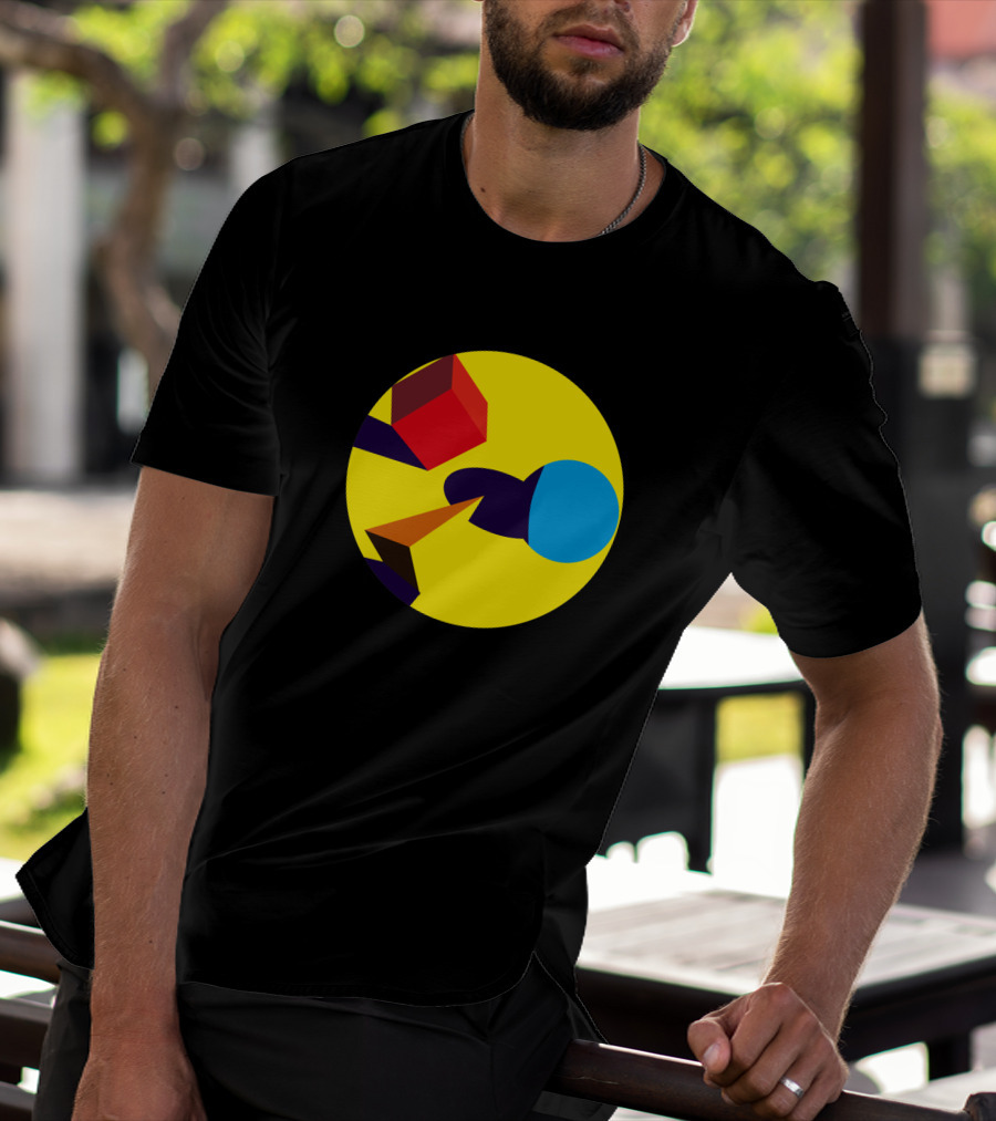 Bauhausian Forms Abstract Geometry 704928 Yellow Circle T-Shirt