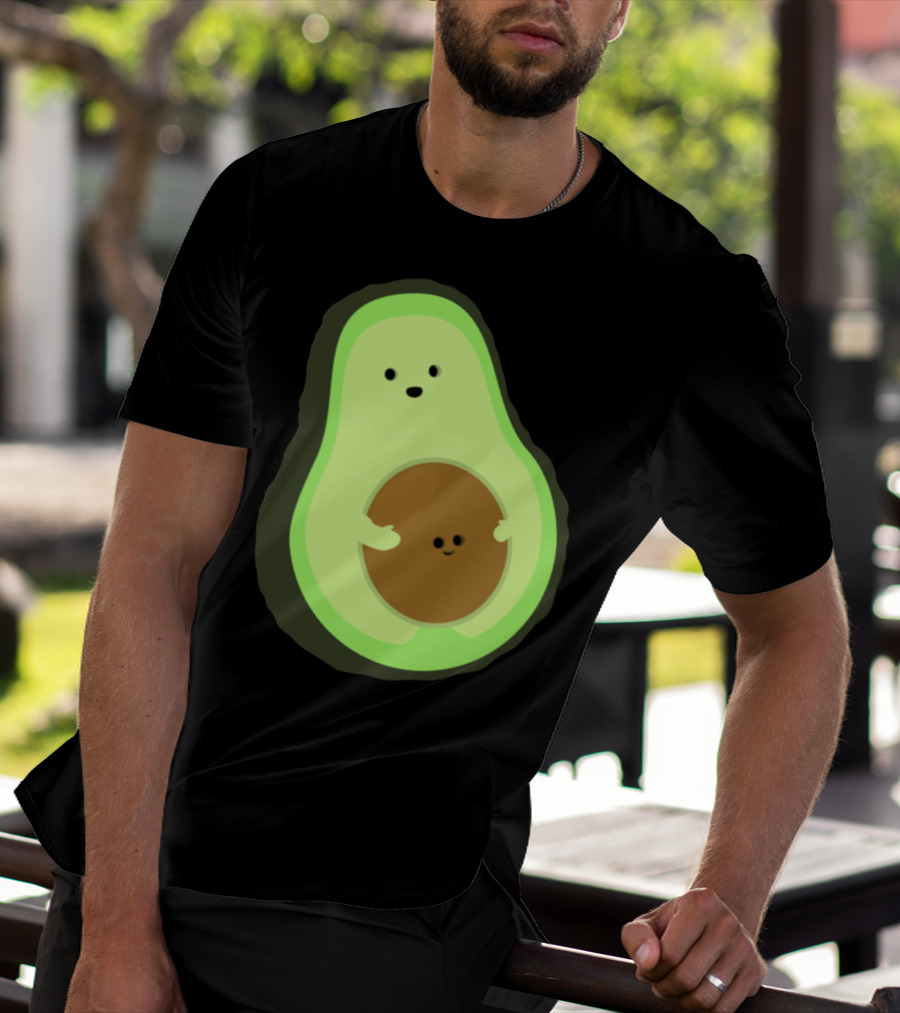 Cute LOL Avocado Pregnant Mom With Baby Seed T-Shirt