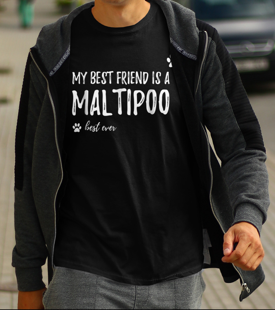 My Best Friend Is A Maltipoo Best Ever Maltipoo Mom Dog Lover Friend Funny Dog Mom Idea13 T-Shirt