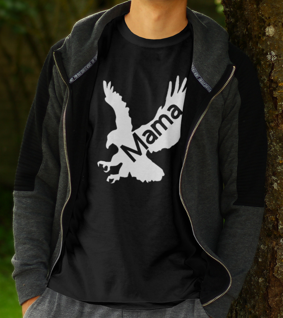 Mama Hawk Eagle Protective Mom Dark T-Shirt