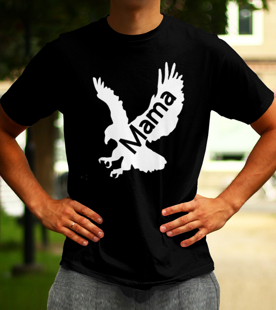 Mama Hawk Eagle Protective Mom Dark T-Shirt