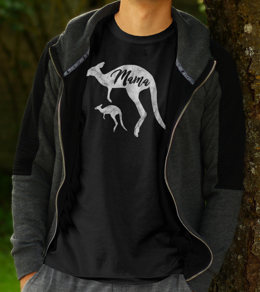 Mama Kangaroo Australia Mother And Baby T-Shirt