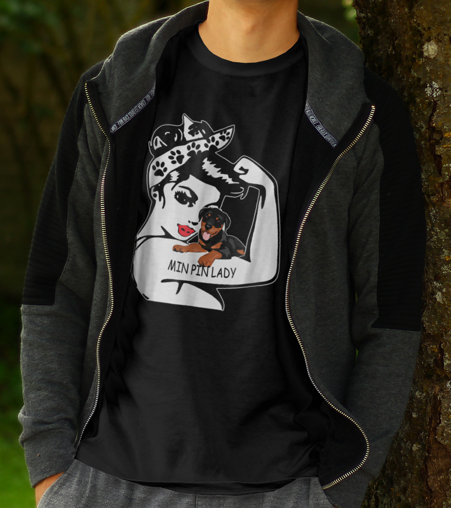 Min Pin Lady Strong Mom Birthday Funny T-Shirt