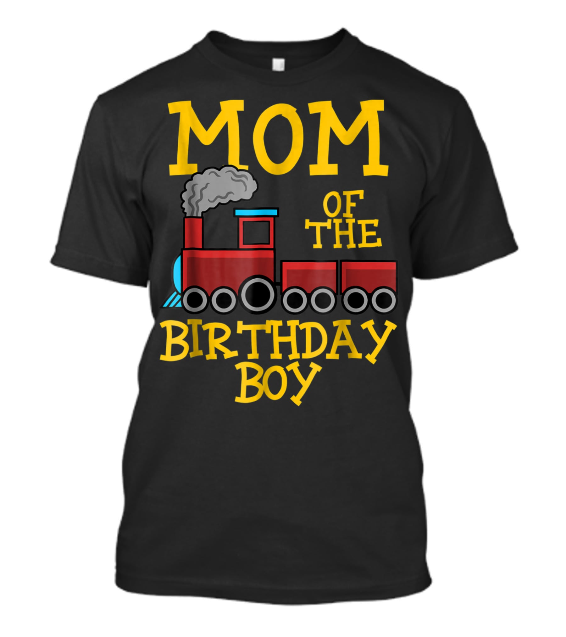 Mom Of The Birthday Boy Train Conductor Party T-Shirt