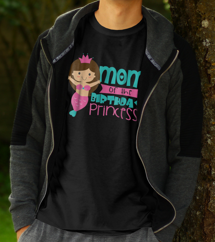 Mom Of The Birthday Princess Mermaid T-Shirt