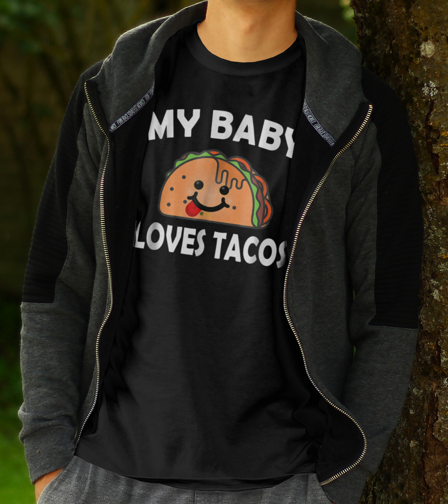 My Baby Loves Tacos Cute Pregnant Mom T-Shirt