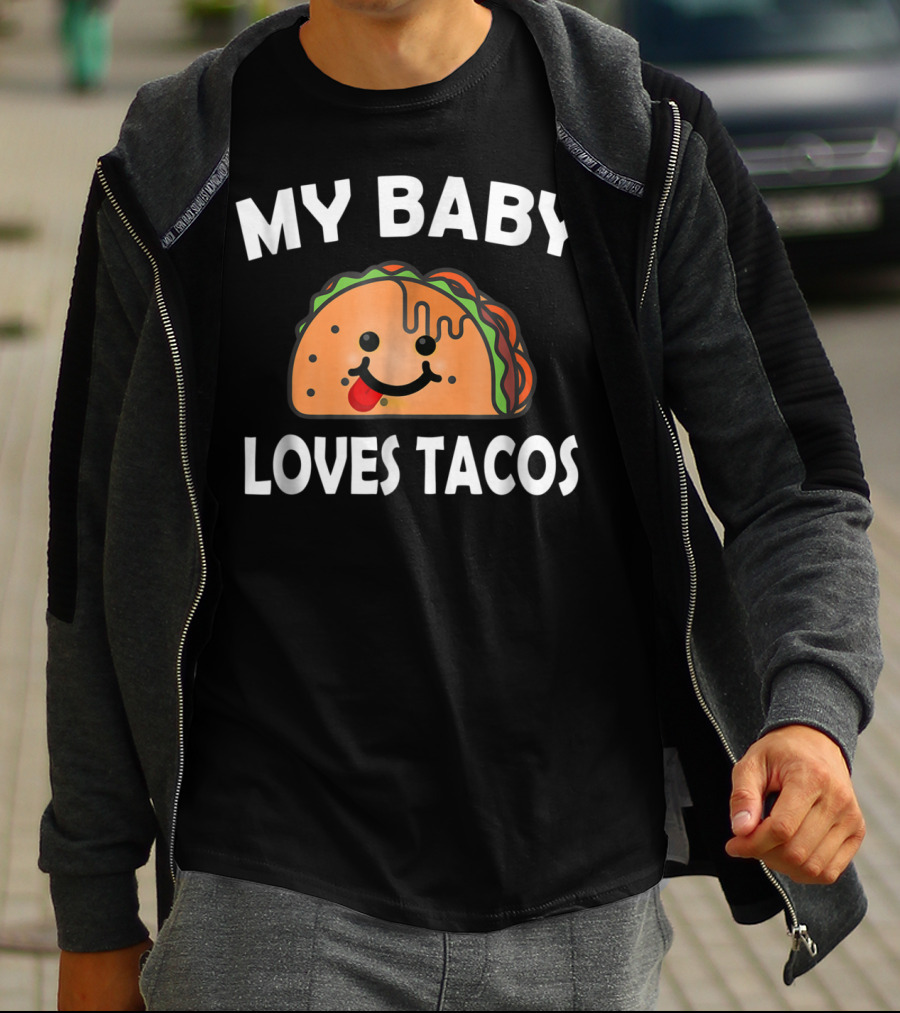 My Baby Loves Tacos Cute Pregnant Mom T-Shirt